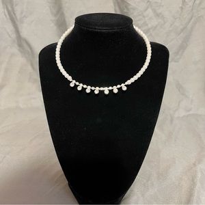 Prom/Special Occasion Necklace, Pearl and Rhinestones